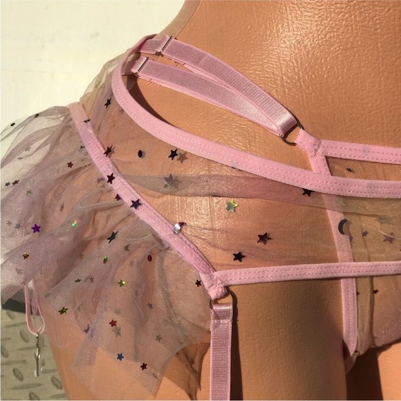 NWOT Rainbow Tule 3-Piece Lingerie Set - Picture 7 of 13